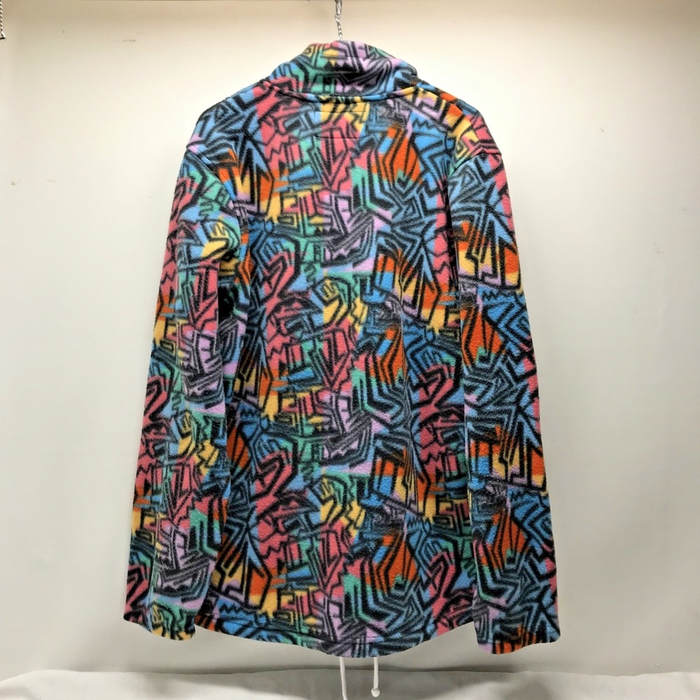 Empyre sweater Men's size Large Drawstring abstract Print Y2K Pink Blue Green - Picture 4 of 12